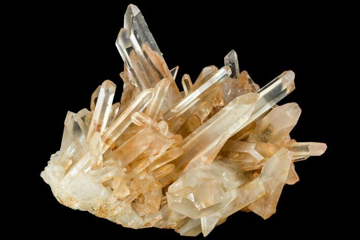 Tangerine Quartz Crystal Cluster - Madagascar #112783
